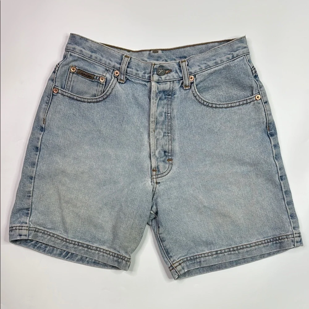 Calvin Klein Denim Button Fly Shorts Size 7